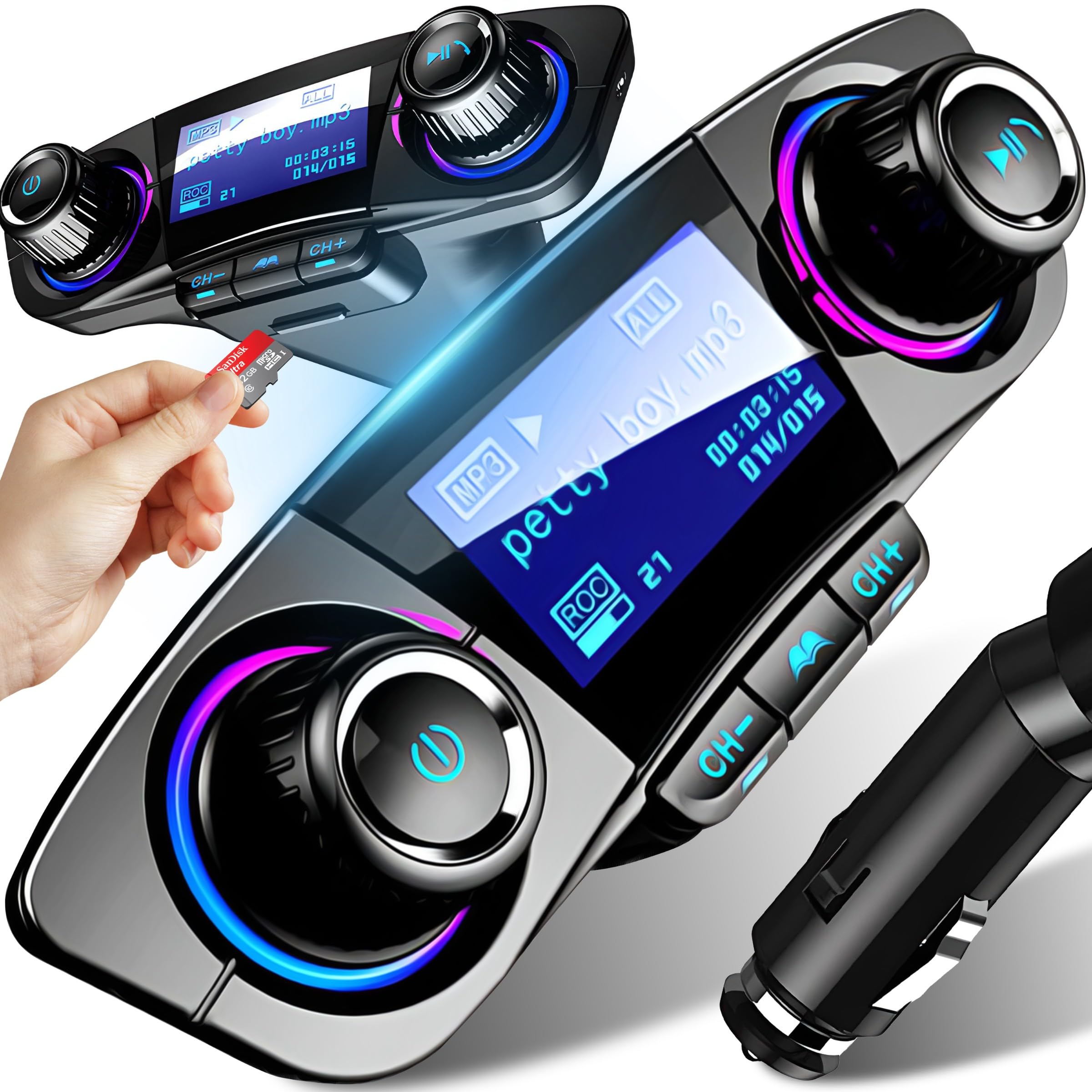 Transmitator auto FM cu MP3 Player si Bluetooth