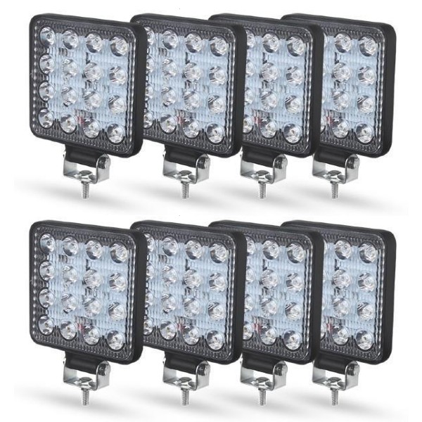 Set 8 x proiector LED auto offroad 48W