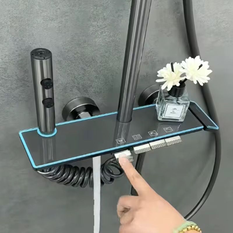 Coloana Dus Smart cu Lumini LED, Afisaj LED, Control Termostatic