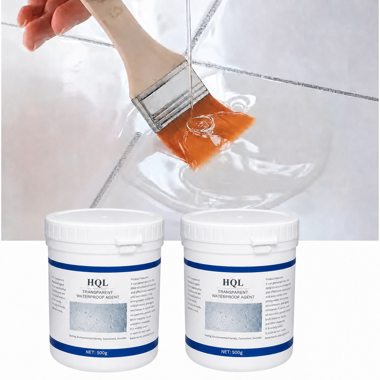 Set 2 x Solutie etansare 500 ml, pasta impermeabila