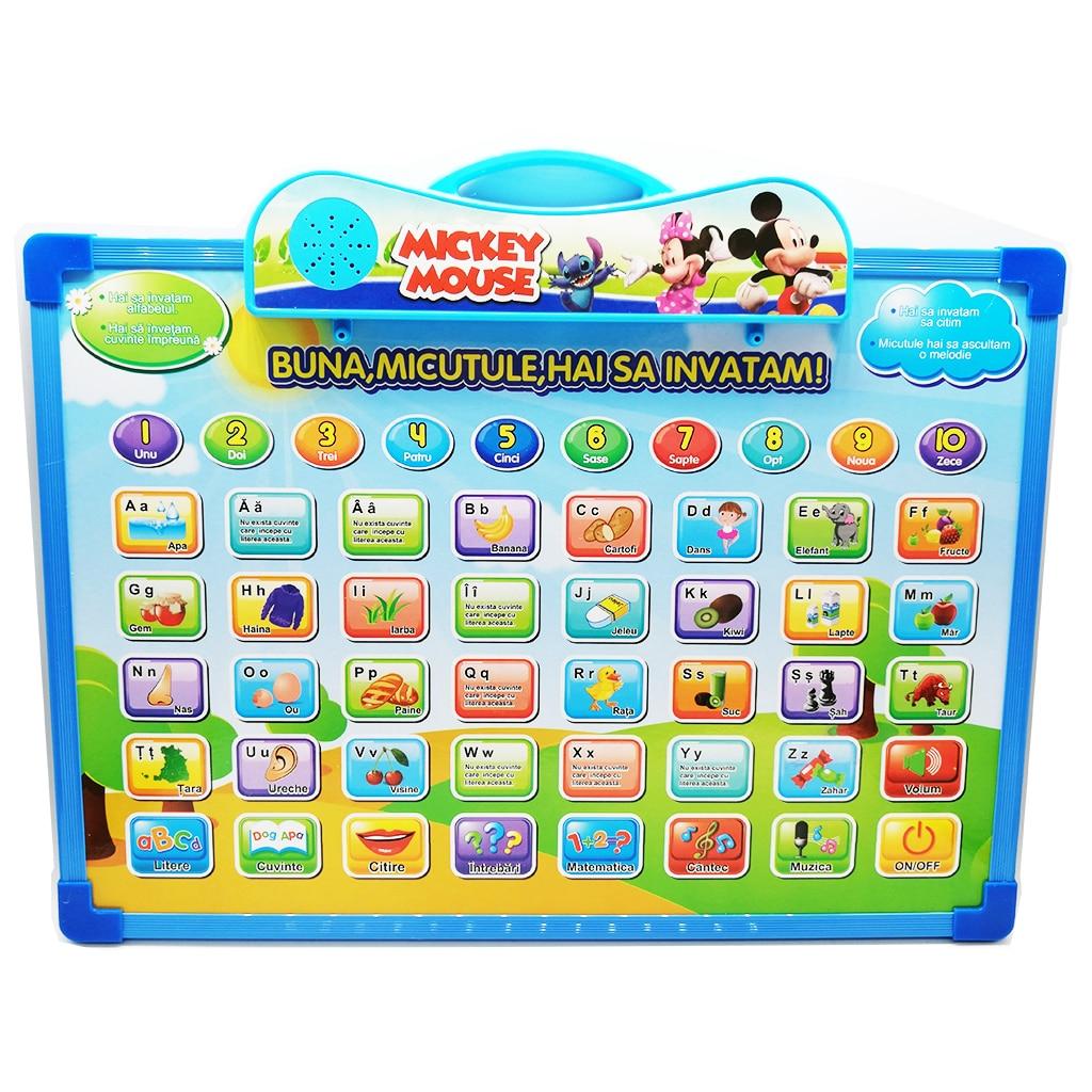 Tableta educativa in limba romana, Mickey Mouse, 35 x 28 cm