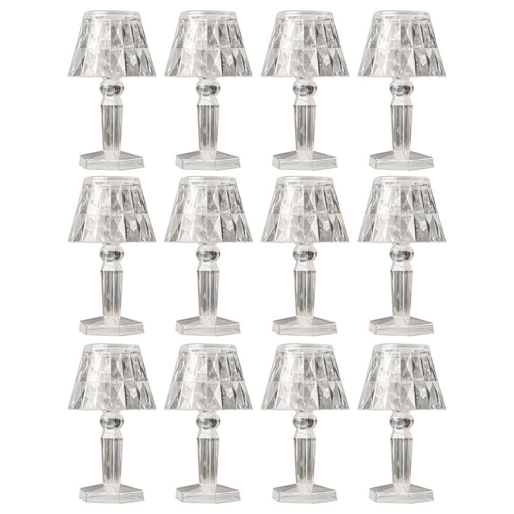 Set 12 x Lampa LED cu baterii, Crystal