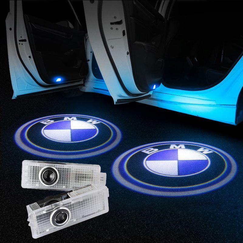 Set 2 holograme  pentru portiere, LED cu logo BMW