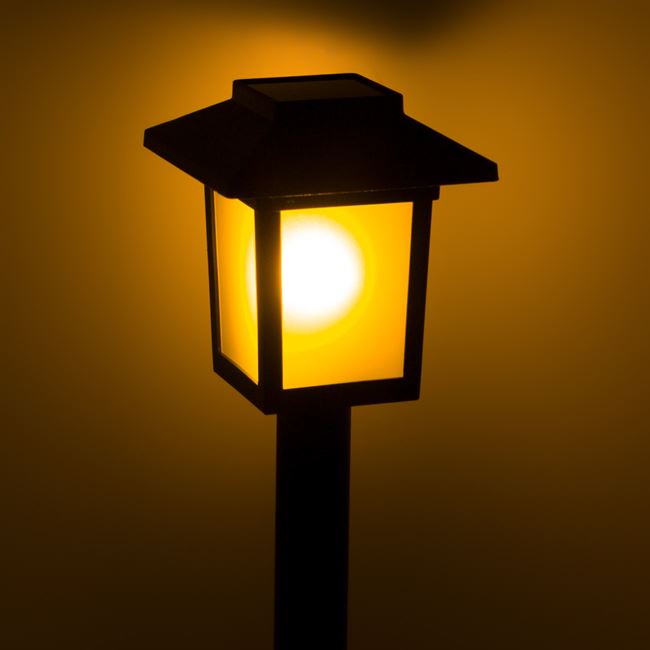 Set 5 lampi solare felinar 8x8x37 cm