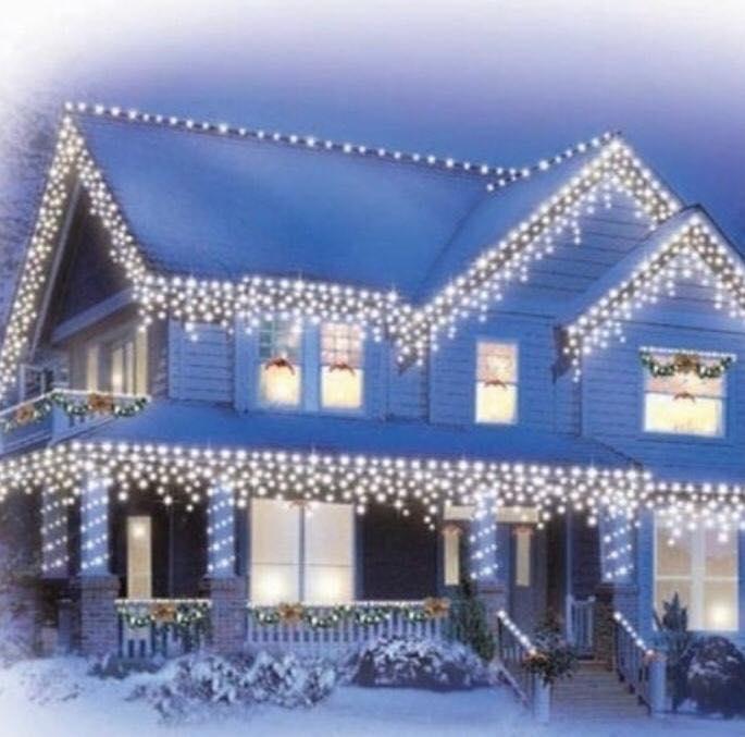 Instalatie tip franjuri, 10 metri, 250 LED, interconectabila