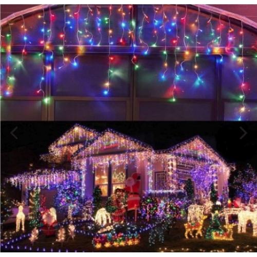 Instalatie tip franjuri, 10 metri, 250 LED, interconectabila