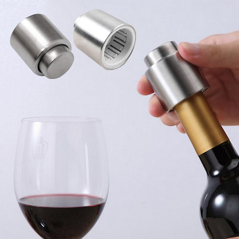 Set 2 x Dop vacuum pentru sticla de vin