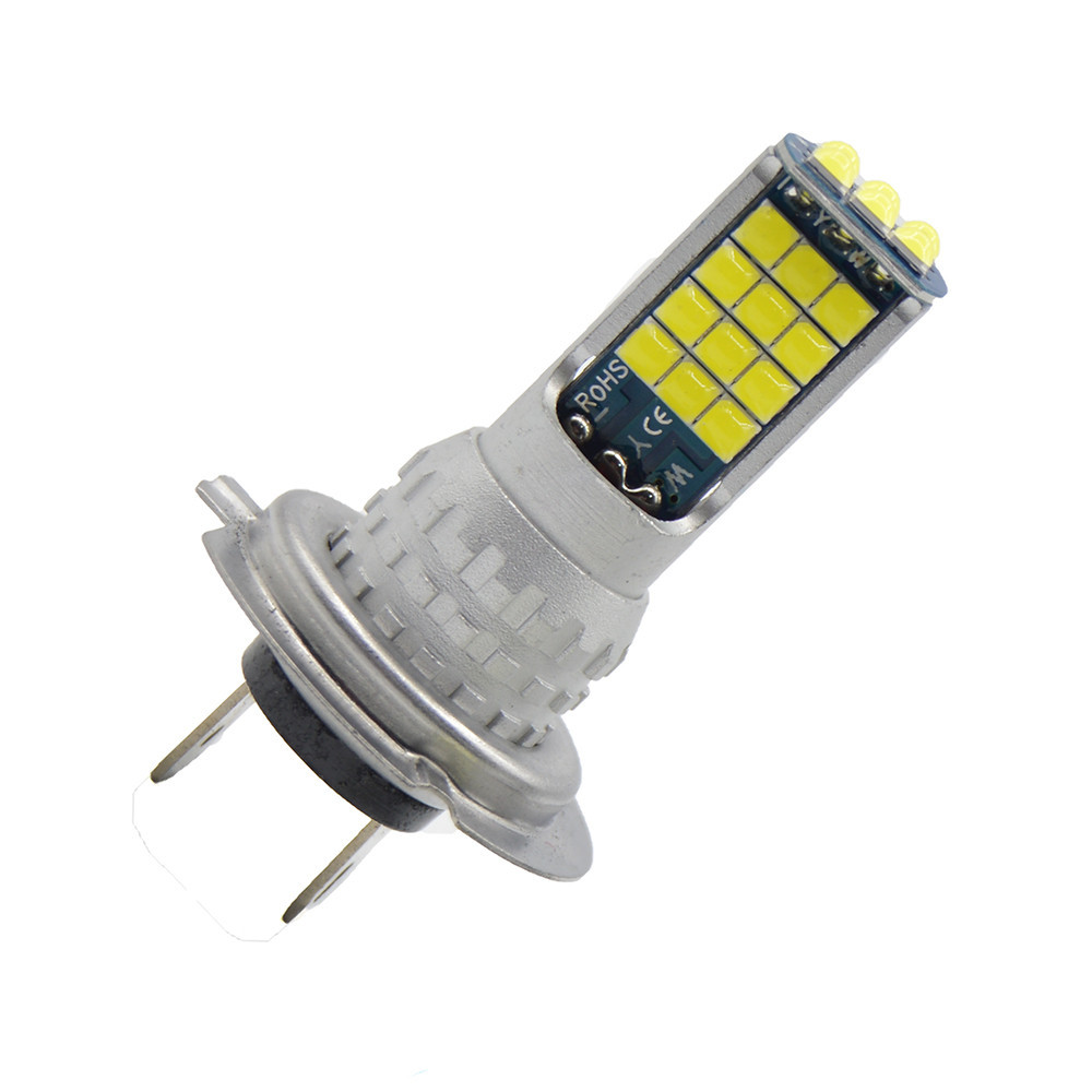 Set 2 becuri LED H7 30 LED SMD 3030, lumina alba