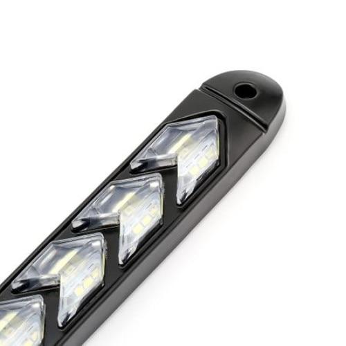 Set lumini auto LED DRL cu semnalizare dinamica, 12 module