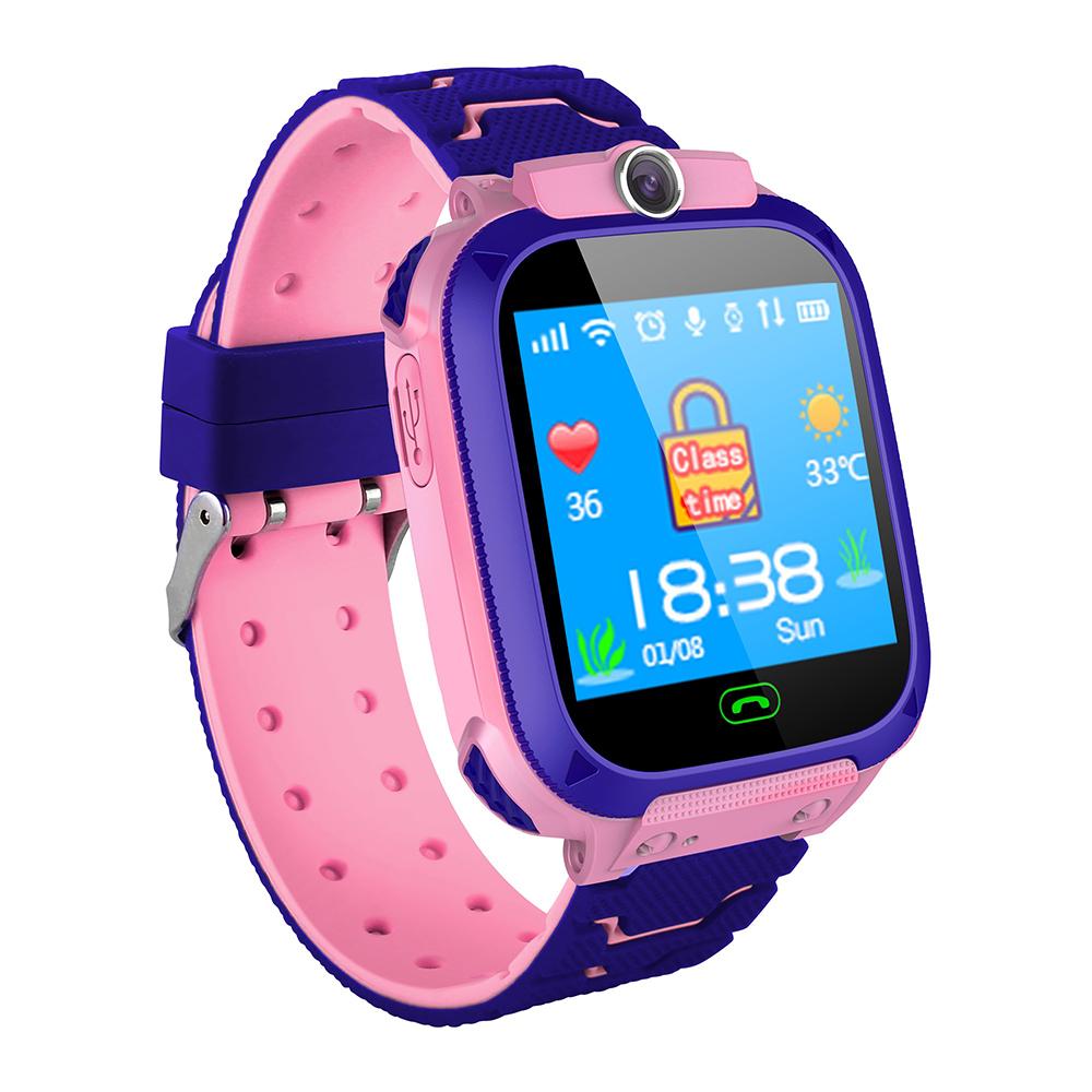 Smartwatch cu SIM si localizare pentru copii, Roz