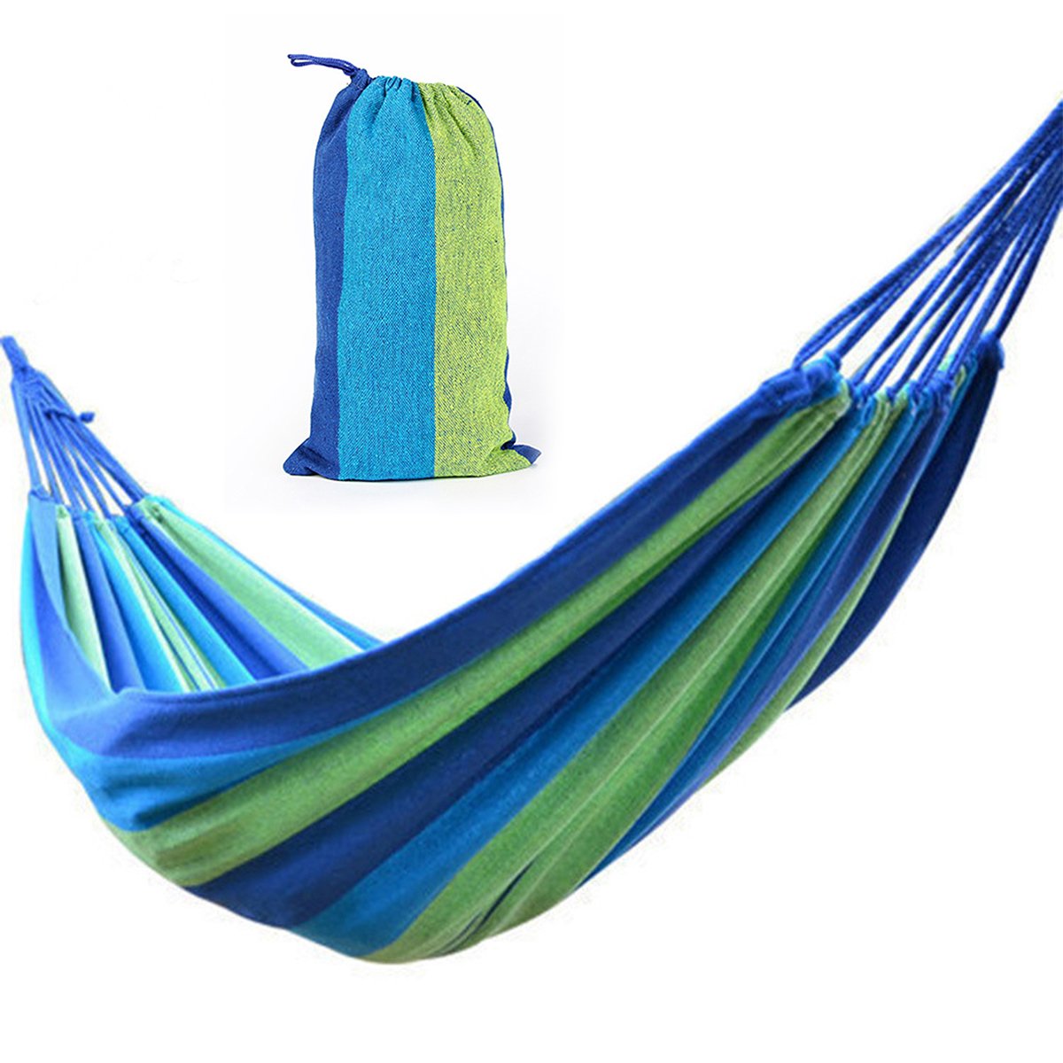 Hamac multicolor din bumbac pentru 1 persoana 180 x 80 cm