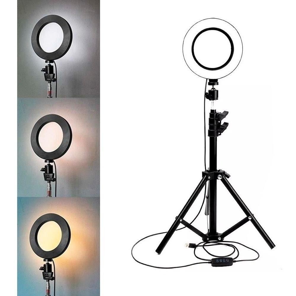 Lampa circulara cu suport selfie, 60W