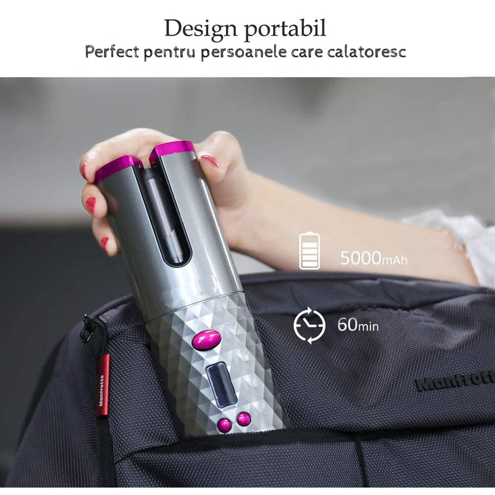 Ondulator ceramic de par, fara fir cu acumulator 2500mAh