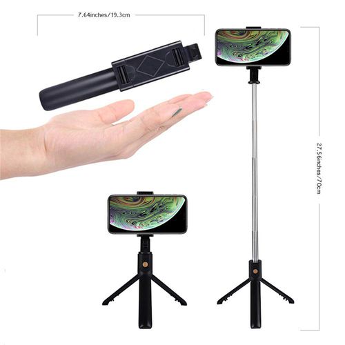 Trepied cu Selfie Stick si telecomanda, rotire 270 grade