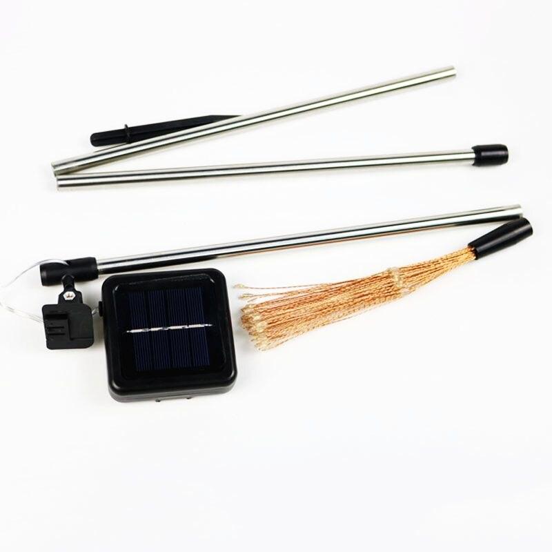 Lampa solara artificii cu suport metalic, 100 LED, lumina calda