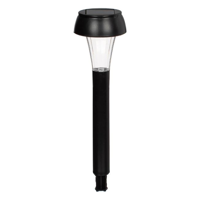 Set 10 x lampa solara 18.5 cm, Negru
