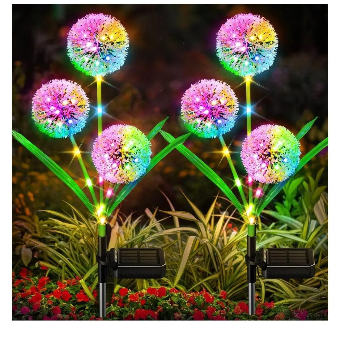 Set 2 x Lampa solara LED, decoratiune gradina, Dandelion