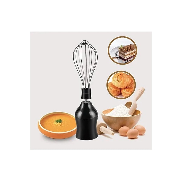 Set Blender 3 in 1, 500 W, Mixer vertical, functie Turbo, Alb