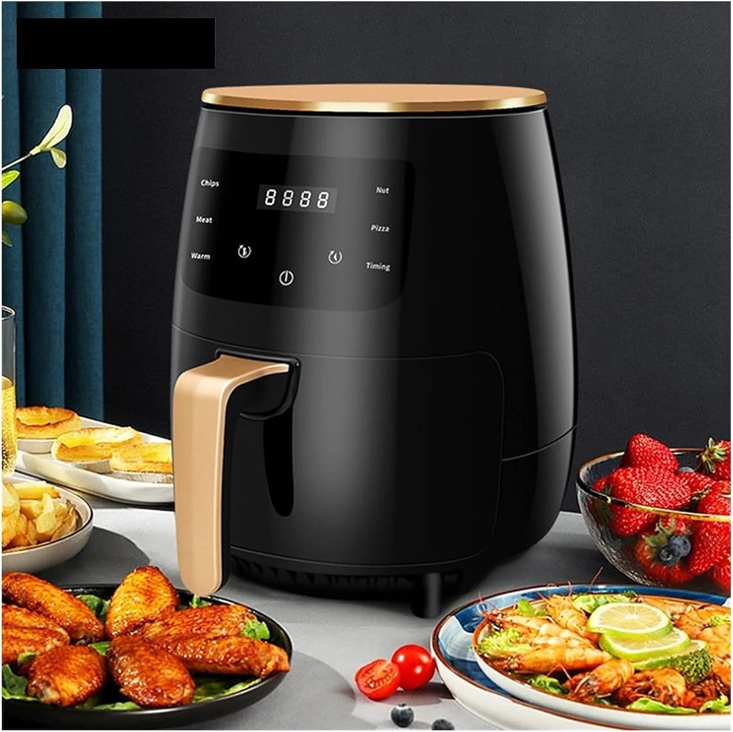 Friteuza cu aer cald, Air Fryer, 2400 W, 6L, LCD Touch control