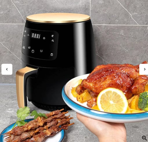 Friteuza cu aer cald, Air Fryer, 2400 W, 6L, LCD Touch control