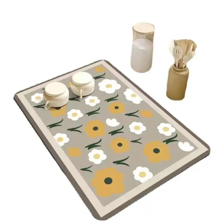 Oferta 1+1, Covoras absorbant bucatarie, 30x40 cm, Flowers