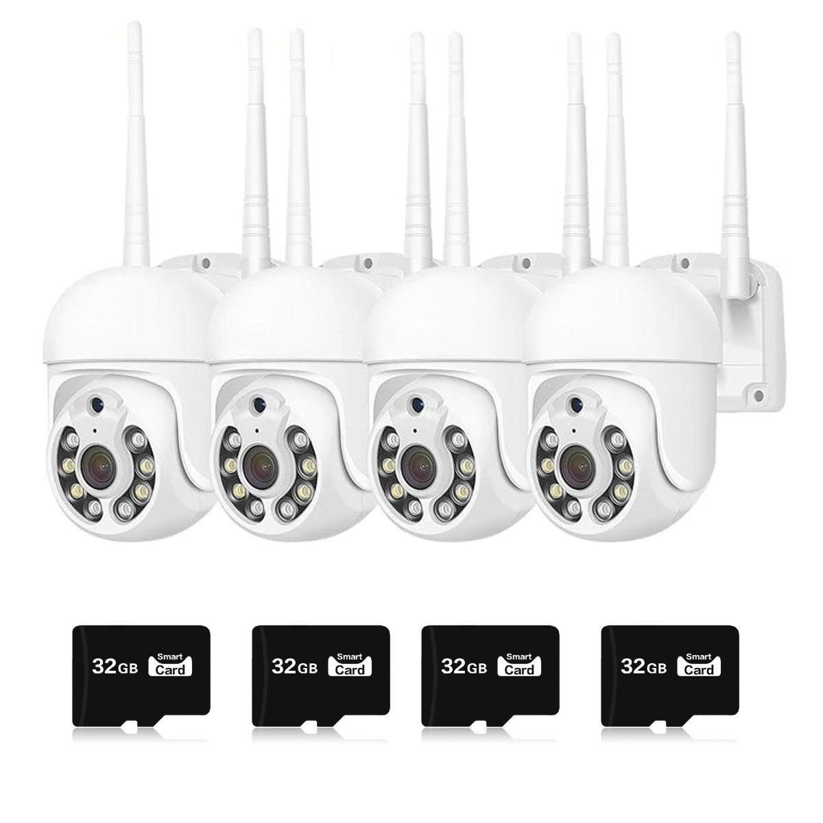 Set 3 x camera de supraveghere IP 360 WiFi, card 32 GB