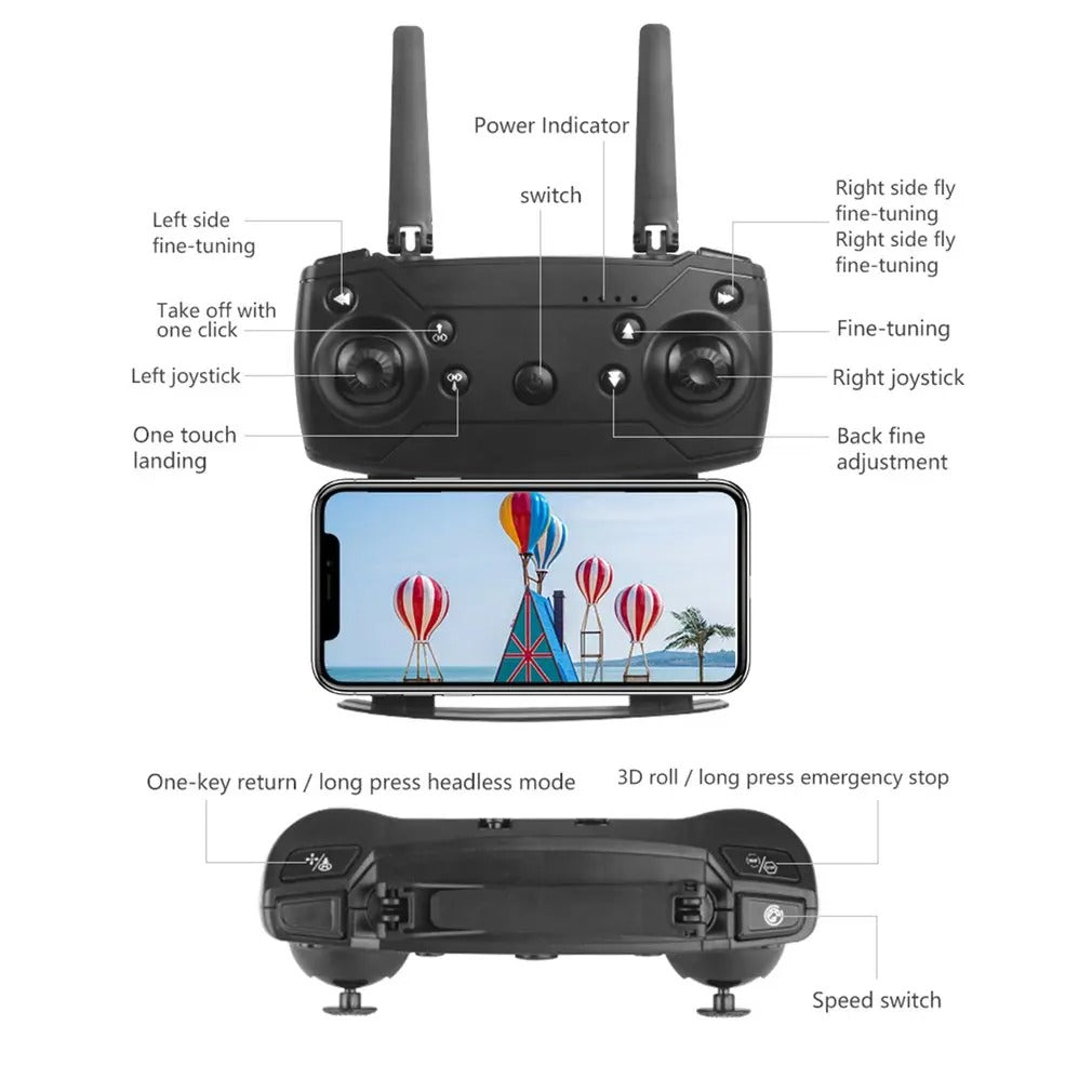 Drona C1 Dual Camera, filmare HD, Zbor Automat