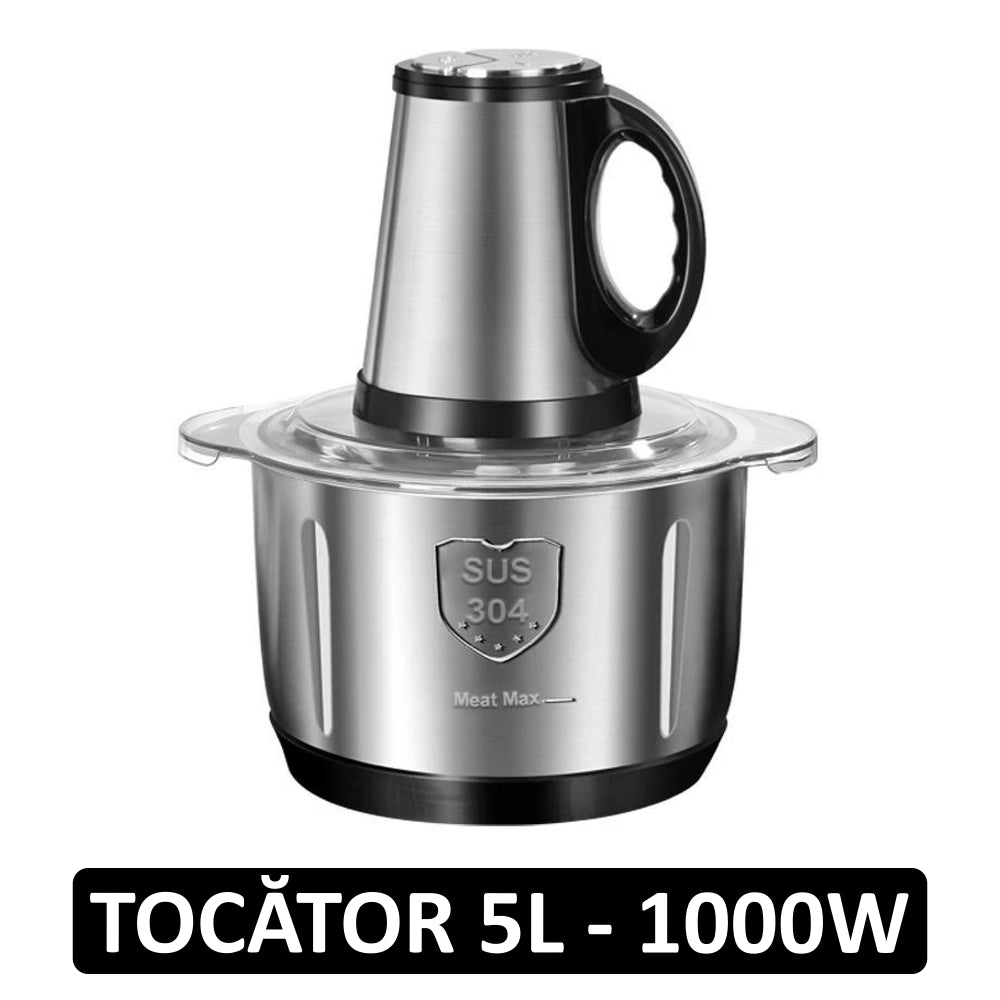 Tocator electric 5 Litri, 1000 W, Inox, 5 lame