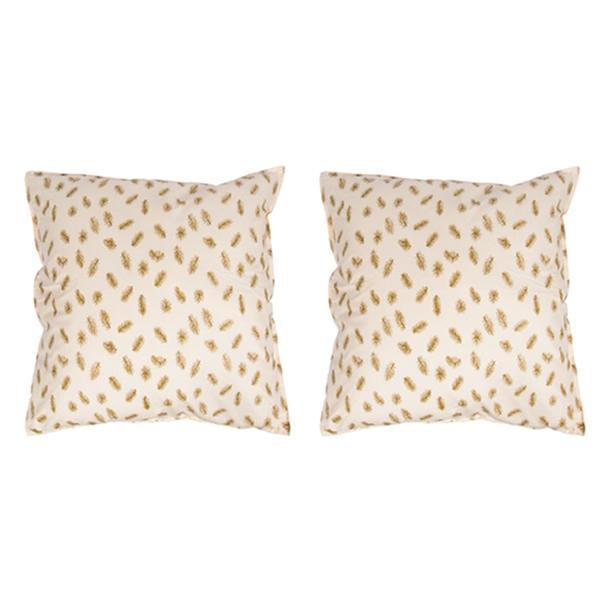 Set 4 perne din puf de gasca cu invelis din bumbac 70 x 70 cm
