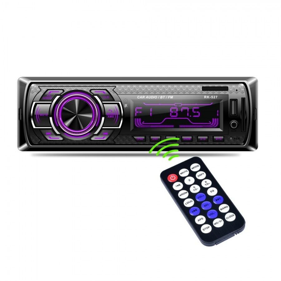 Radio MP3 auto, Bluetooth, Auxiliar, Card Reader, USB, Telecomanda