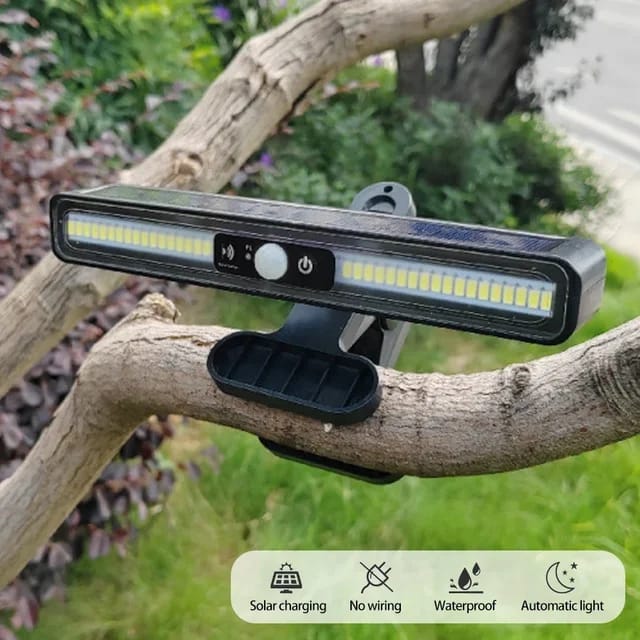 Lampa LED solara, Senzor de miscare, Clips