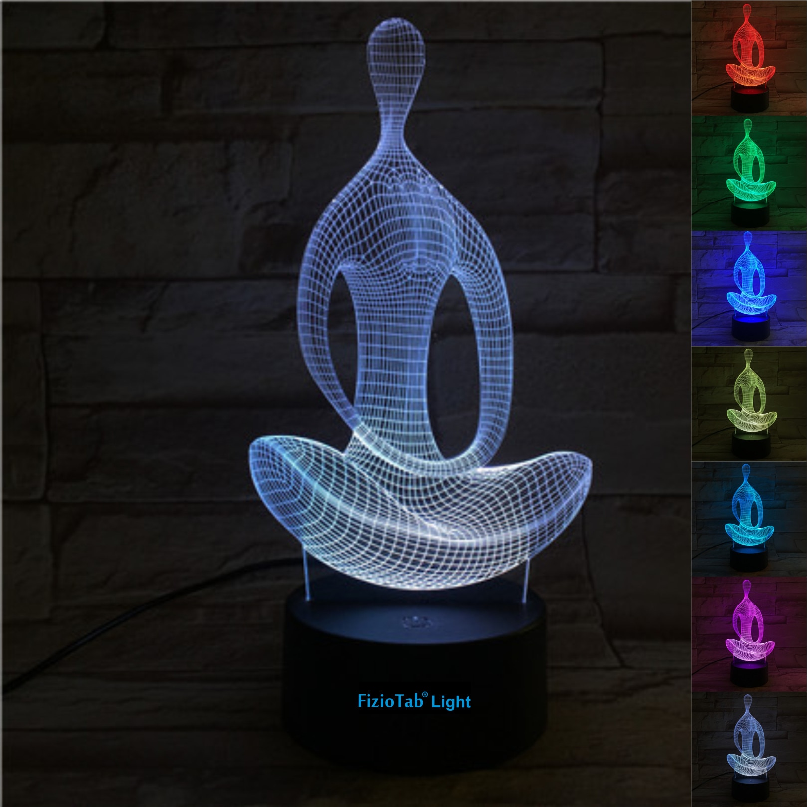 Lampa de veghe 3D, LED 7 culori, lumina ambientala - Yoga