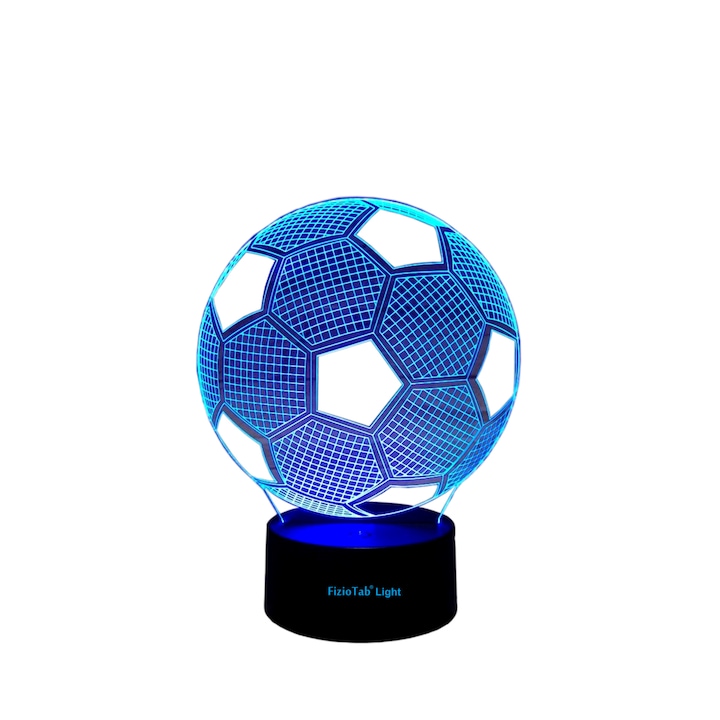 Lampa de veghe 3D, LED 7 culori, lumina ambientala - Minge de Fotbal