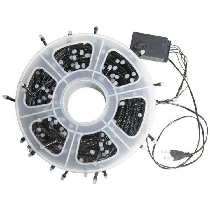 Instalatie de Craciun, IP 44, rola 50 metri, 300 LED, Multicolor