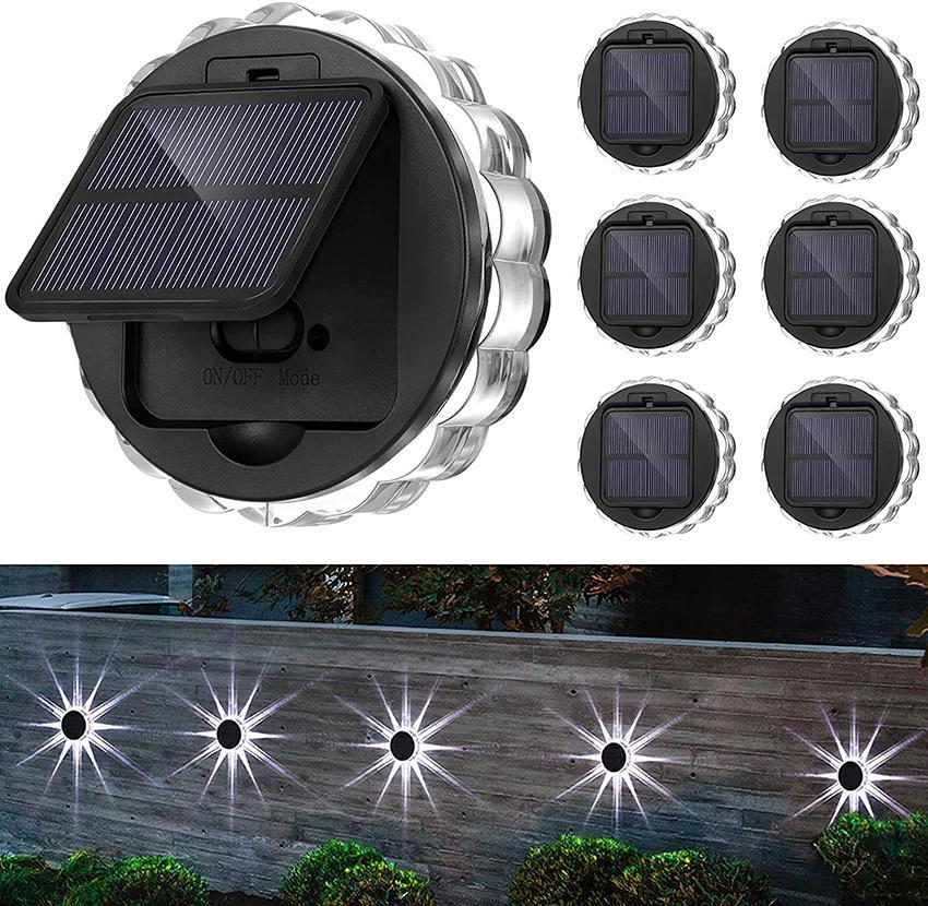 Set 4 lampi solare LED, cu senzor de lumina