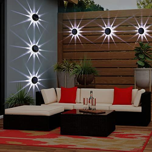 Set 4 lampi solare LED, cu senzor de lumina