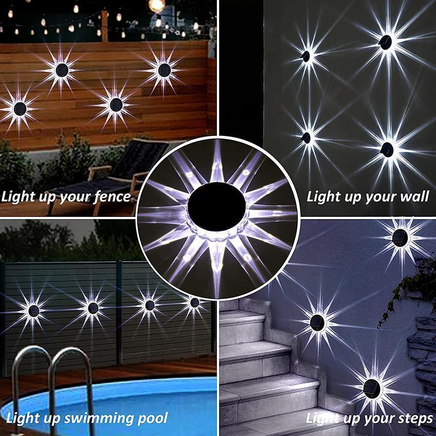 Set 4 lampi solare LED, cu senzor de lumina