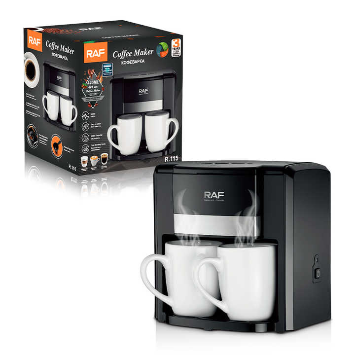 Espressor cafea, 2 cani simultan, RAF 420 ml 