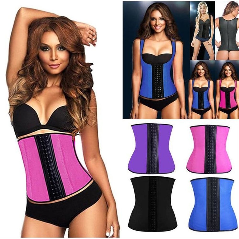 Corset modelator din latex pentru talie de viespe