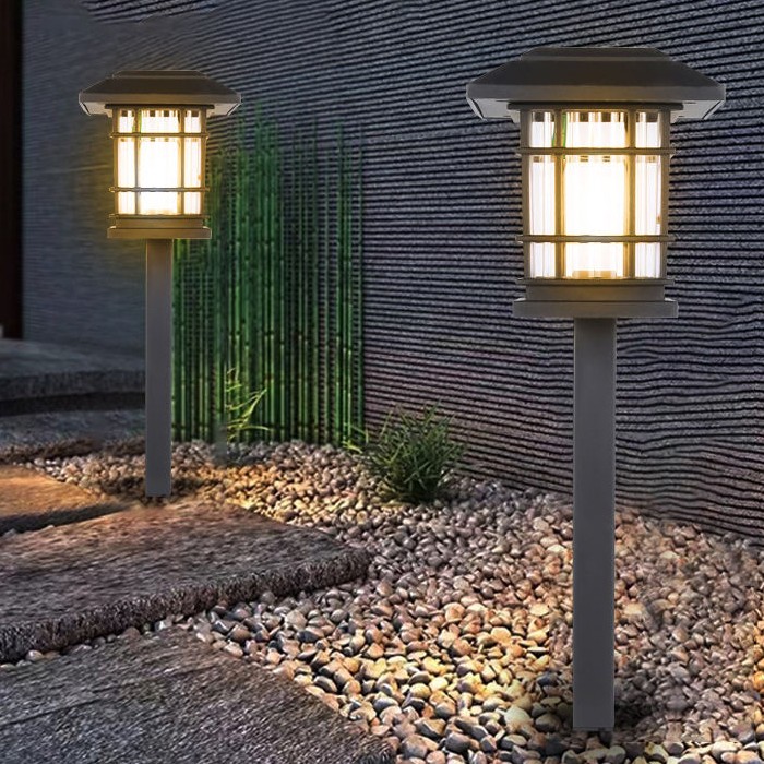 Set 4 x lampa solara felinar LED 40 cm, Alb cald