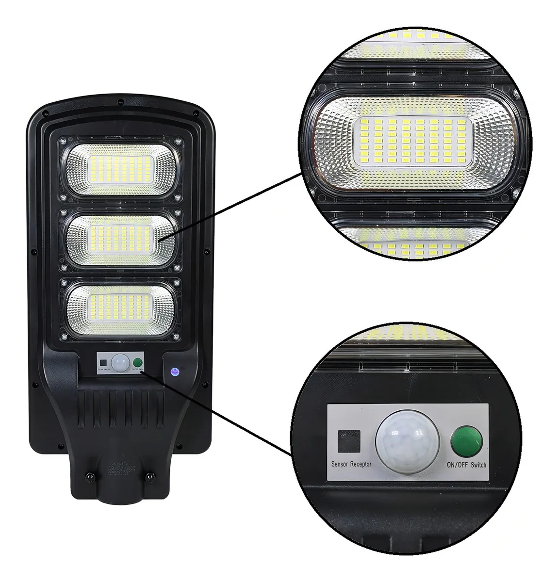 Lampa solara 150 W Jortan, telecomanda, panou integrat