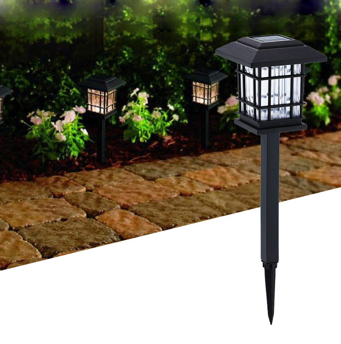 Set 6 x lampa solara felinar LED 40 cm, Alb cald