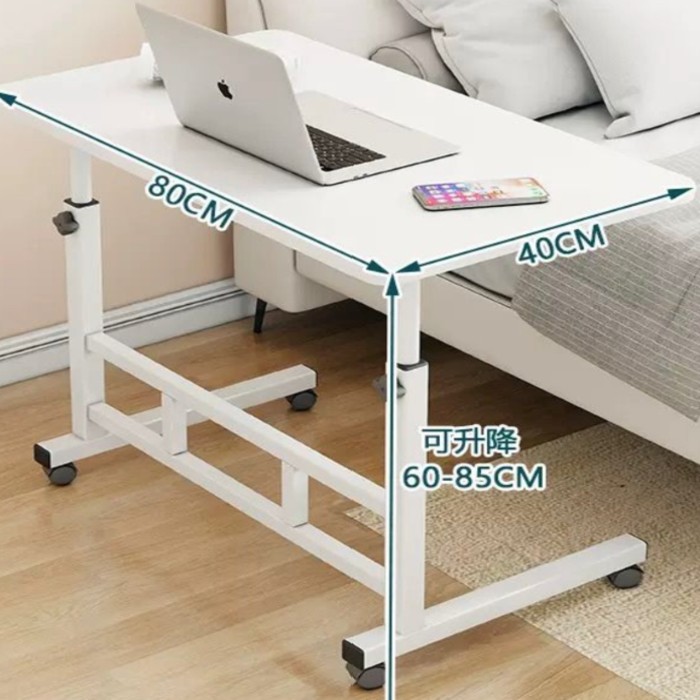 Birou reglabil pe inaltime, 40x80 cm, Alb