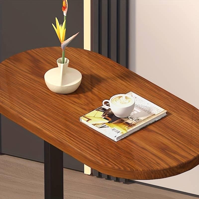 Masuta cafea lemn, maro, 2 niveluri, 45 x 60 cm