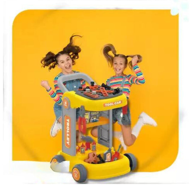Set Troler de jucarie cu unelte de inginerie pentru copii