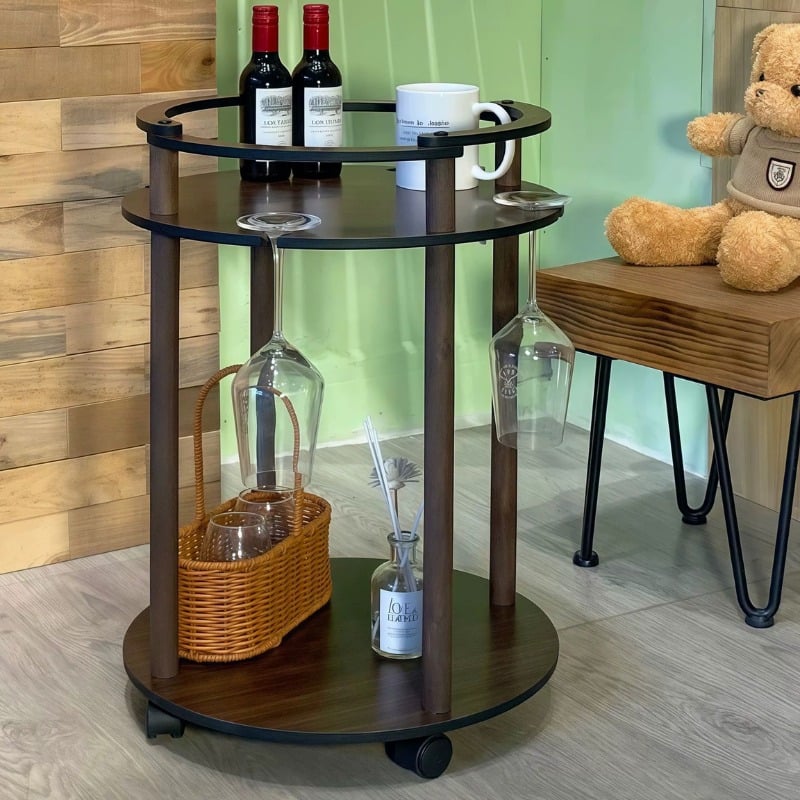 Masa rotunda, 2 blaturi din MDF, 54 cm
