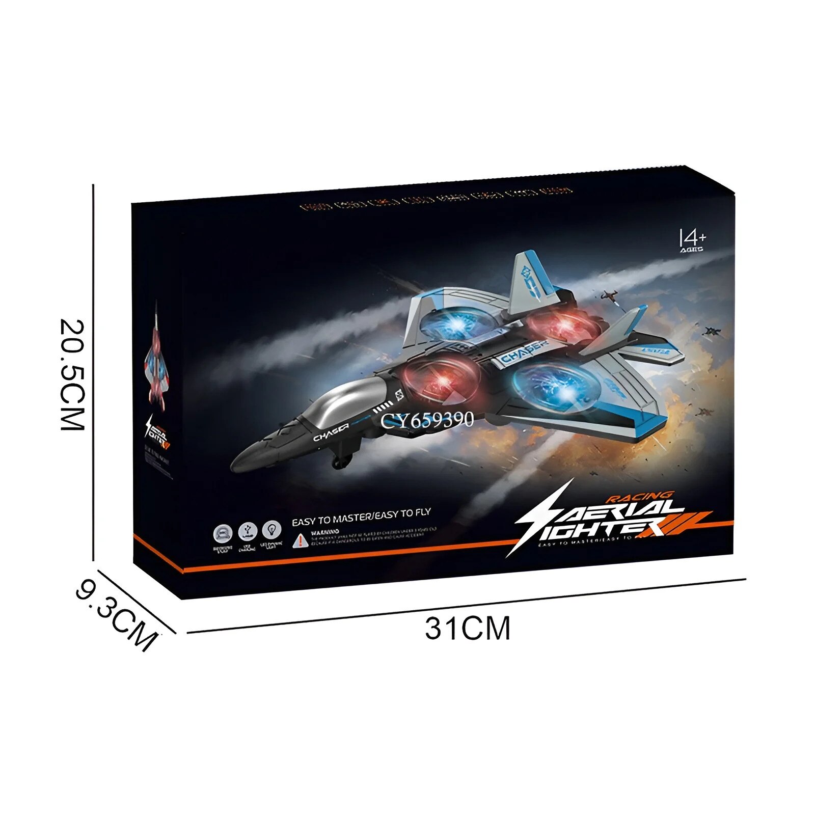 Avion din spuma cu telecomanda, incarcare USB, Acumulator inclus