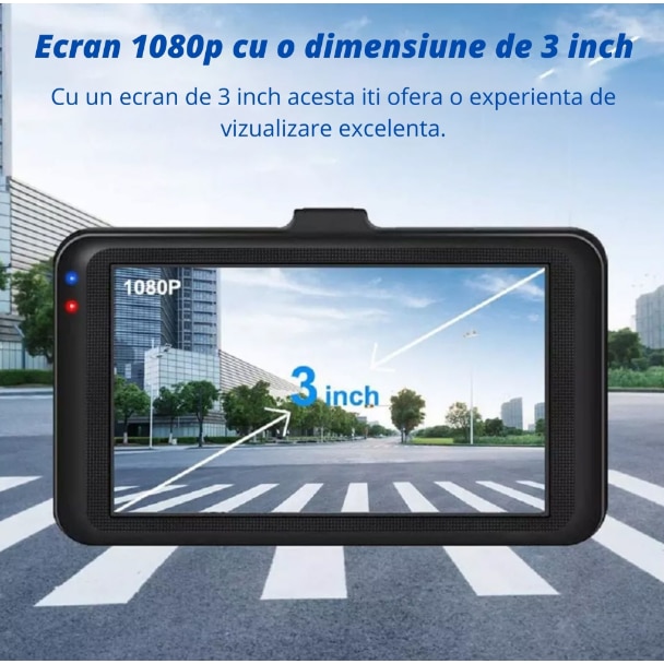 Camera Auto DVR Full HD 1080p, Ecran LCD 3 Inch, Senzor G