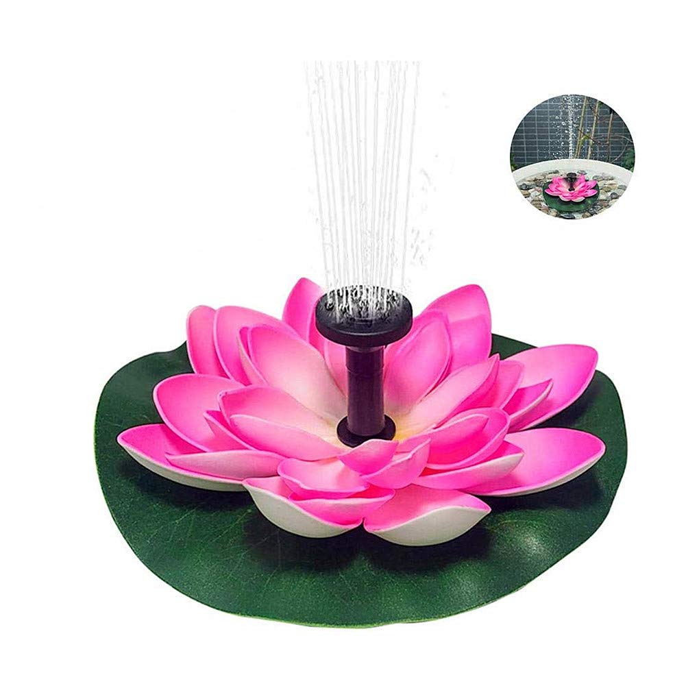 Fantana solara arteziana, floare de lotus, decoratiune Plutitoare