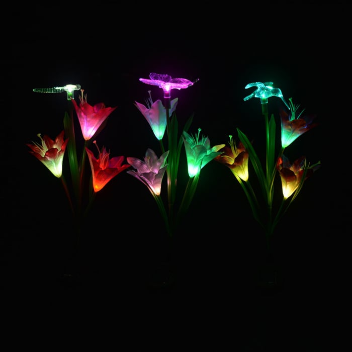 Set 2 x Lampa solara Crini 70 cm, IP66, LED cu Senzor Lumina